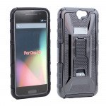 Wholesale HTC One A9 Armor Holster Combo Belt Clip Case (Black)